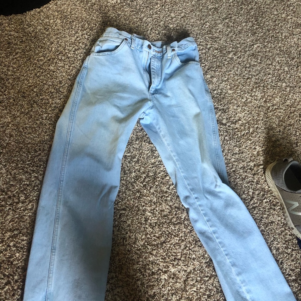 Wrangler gold buckle bleach jeans